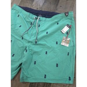 NWT Daniel Cremieux Big & Tall Swim Trunks Mint‎ Green Pineapple Men's Size 2XB